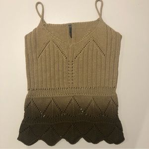 Kersh Top Womens size XL Brown and Tan Color